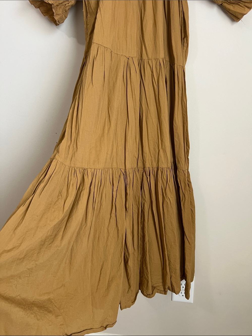 Daughters of India Maxi Desert Tan Boho Flowy Size Small - Picture 3 of 9